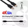 Club 3D CAC-2161 Mini-DisplayPort-1.2-HBR2-Kabel, 4K, St/St, 2 m, Schwarz