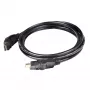 Club 3D CAC-1360 HDMI-2.0-Kabel mit Ethernet, 360° drehbar, 4K60Hz UHD, St/St, 2 m, Schwarz