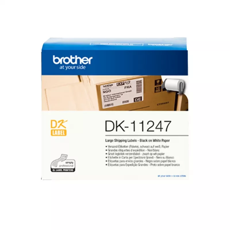Brother DK-11247 Etikettenband Schwarz auf Weiß