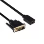 Club 3D CAC-1211 DVI-D-auf-HDMI-1.4-Kabel, Dual Link, St/Bu, 2 m, Schwarz