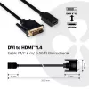 Club 3D CAC-1211 DVI-D-auf-HDMI-1.4-Kabel, Dual Link, St/Bu, 2 m, Schwarz