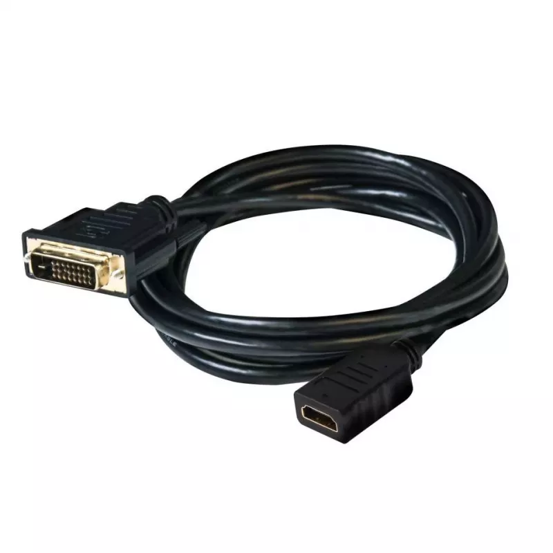 Club 3D CAC-1211 DVI-D-auf-HDMI-1.4-Kabel, Dual Link, St/Bu, 2 m, Schwarz
