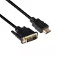 Club 3D CAC-1210 DVI-D-auf-HDMI-1.4-Kabel, Dual Link, bidirektional, 4K, St./St., 2 m, Schwarz