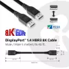 Club 3D CAC-1061 DisplayPort-1.4-HBR3-Kabel, 8K 60 Hz, 32,4 Gbit/s, DSC 1.2, VESA-zertifiziert, mit Verriegelung, St./St., 5 m, Schwarz