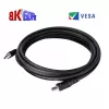 Club 3D CAC-1061 DisplayPort-1.4-HBR3-Kabel, 8K 60 Hz, 32,4 Gbit/s, DSC 1.2, VESA-zertifiziert, mit Verriegelung, St./St., 5 m, Schwarz