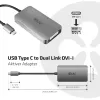 CLUB3D USB3.2 Gen1 Typ-C auf Dual Link DVI-D HDCP ON Version Aktiver Adapter M/F