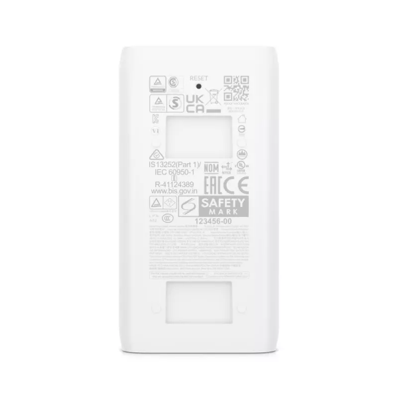 Ubiquiti U-POE-AF PoE-Injektor, 802.3af, 48 V, 15 W, Gigabit Ethernet, Weiß
