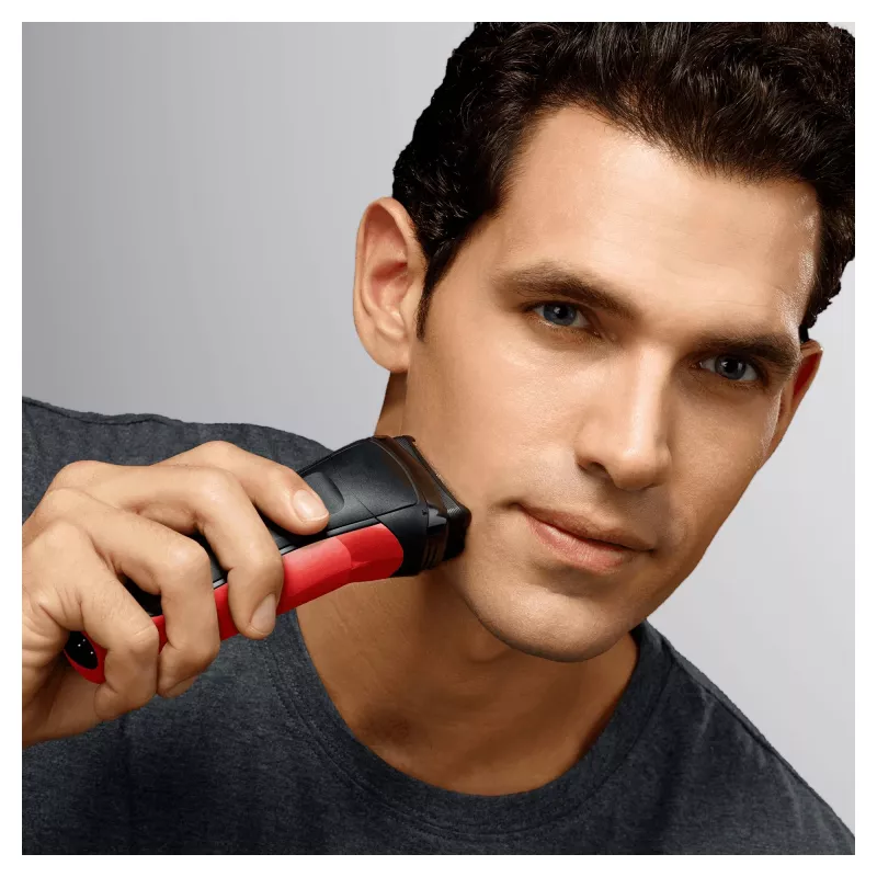 Braun Series 3 300s Folienrasierer Trimmer Schwarz, Rot