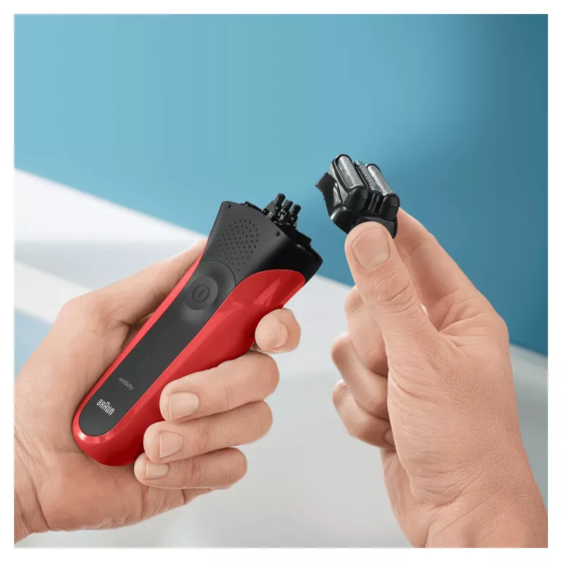Braun Series 3 300s Folienrasierer Trimmer Schwarz, Rot