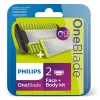 Rasierklinge Philips Norelco OneBlade QP620/50 Ersatzklingen, Schwarz, 2er-Pack