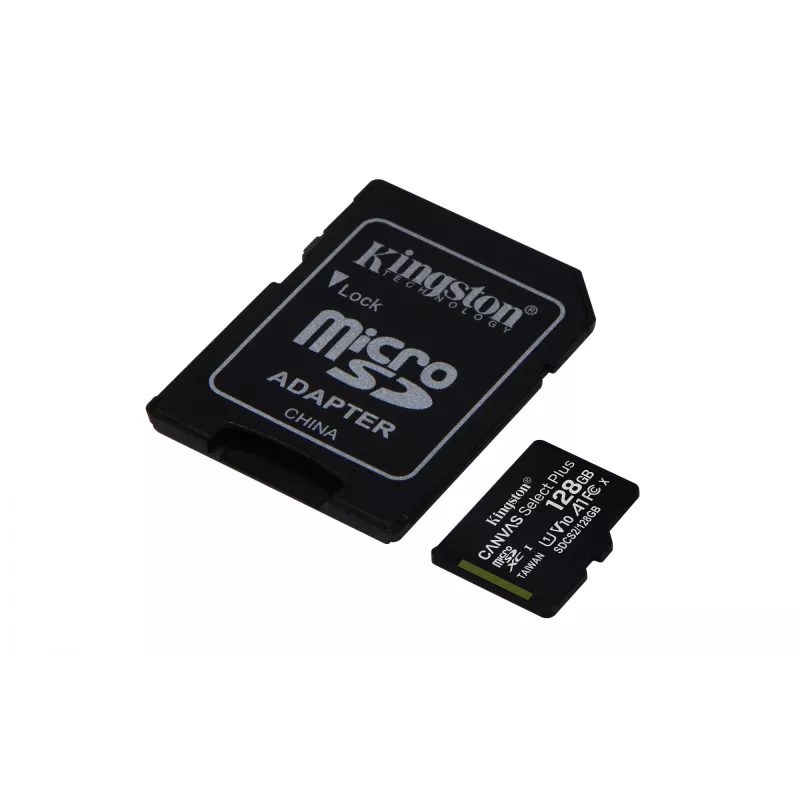 Flash Memory Kingston Technology 128GB microSDXC UHS-I Canvas Select Plus 100R A1 C10