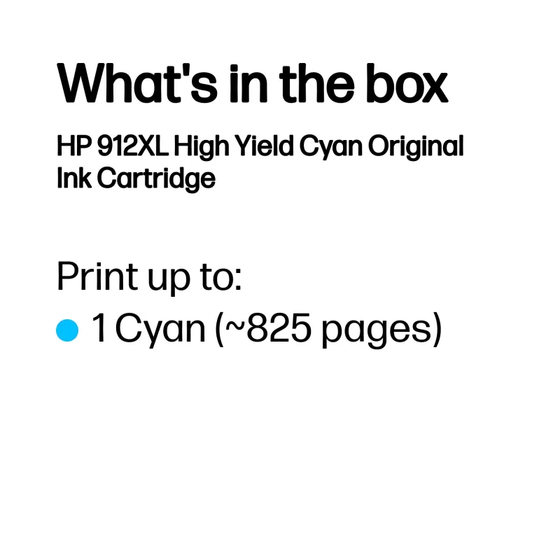 HP 912XL Original-Tintenpatrone Cyan mit hoher Reichweite