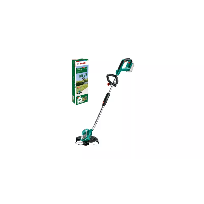 Bosch AdvancedGrassCut 36 Akku-Rasentrimmer, 36 V, 30 cm, Nylonfaden, Teleskopstiel, verstellbarer Zweithandgriff, 2,9 kg, ohne Akku und Ladegerät, Grün/Schwarz