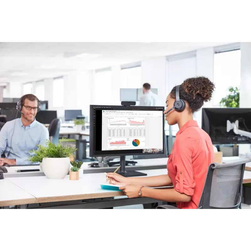 Logitech Zone Wireless MS 981-000854 Bluetooth-Headset, On-Ear, aktive Geräuschunterdrückung, kabelloses Qi-Laden, Microsoft Teams, Graphit