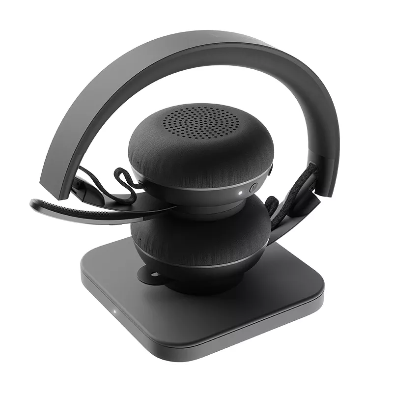 Logitech Zone Wireless MS 981-000854 Bluetooth-Headset, On-Ear, aktive Geräuschunterdrückung, kabelloses Qi-Laden, Microsoft Teams, Graphit