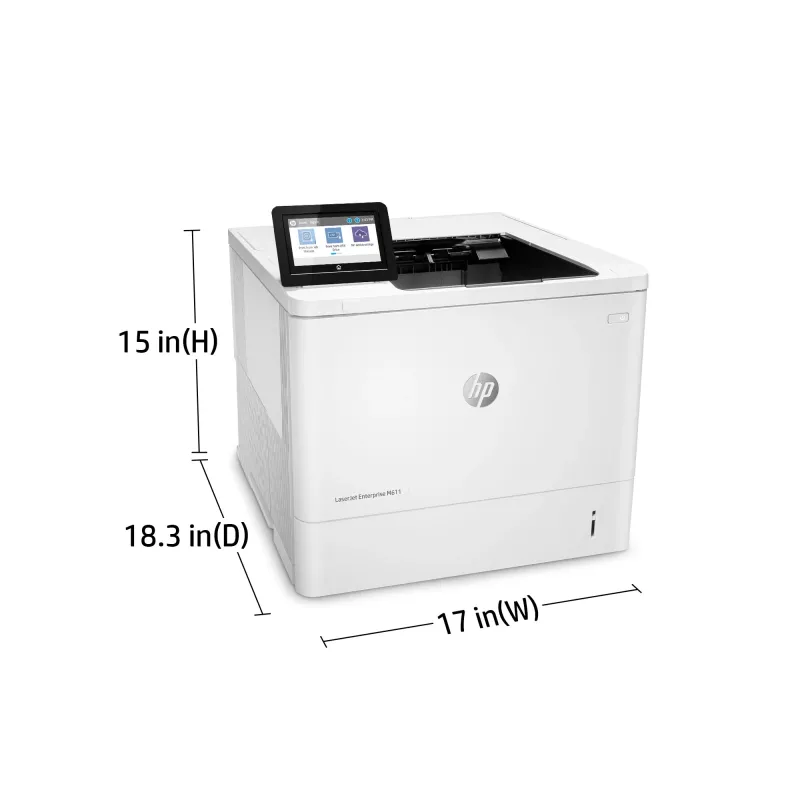 HP LaserJet Enterprise M611dn, Laser, 1200 x 1200 DPI, A4, 61 ppm, Duplexdruck, netzwerkfähig