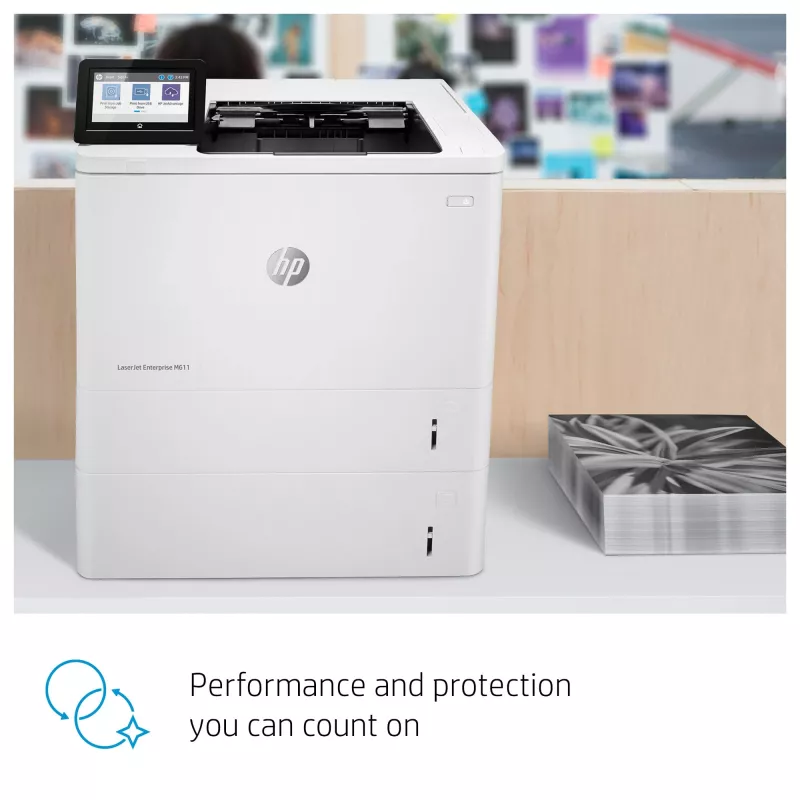 HP LaserJet Enterprise M611dn, Laser, 1200 x 1200 DPI, A4, 61 ppm, Duplexdruck, netzwerkfähig