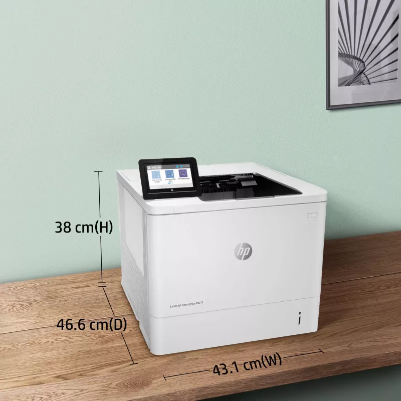 HP LaserJet Enterprise M611dn, Laser, 1200 x 1200 DPI, A4, 61 ppm, Duplexdruck, netzwerkfähig