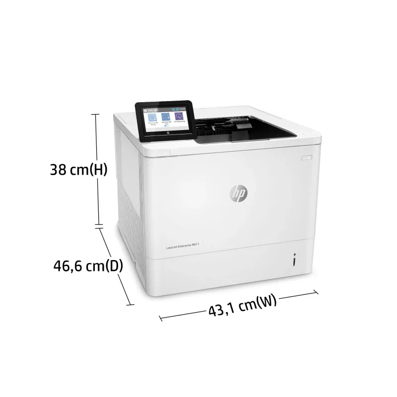HP LaserJet Enterprise M611dn, Laser, 1200 x 1200 DPI, A4, 61 ppm, Duplexdruck, netzwerkfähig