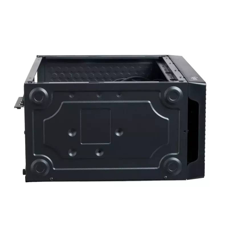 Akyga AK36BK Micro-ATX-PC-Gehäuse, Micro ATX / Flex ATX / Mini ITX, USB 3.0 + USB 2.0, ohne Netzteil, schwarz