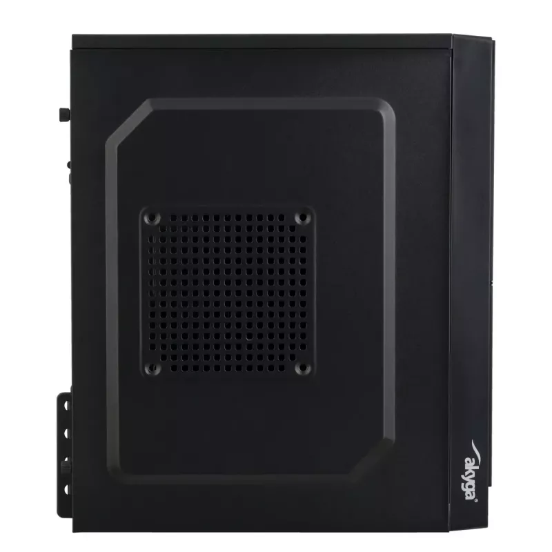 Akyga AK36BK Micro-ATX-PC-Gehäuse, Micro ATX / Flex ATX / Mini ITX, USB 3.0 + USB 2.0, ohne Netzteil, schwarz