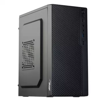 Akyga AK36BK Micro-ATX-PC-Gehäuse, Micro ATX / Flex ATX / Mini ITX, USB 3.0 + USB 2.0, ohne Netzteil, schwarz
