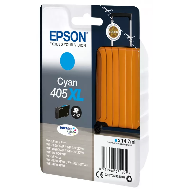 Epson 405XL DURABrite Ultra Ink Tintenpatrone 1 Stück Original Hohe (XL) Reichweite Cyan