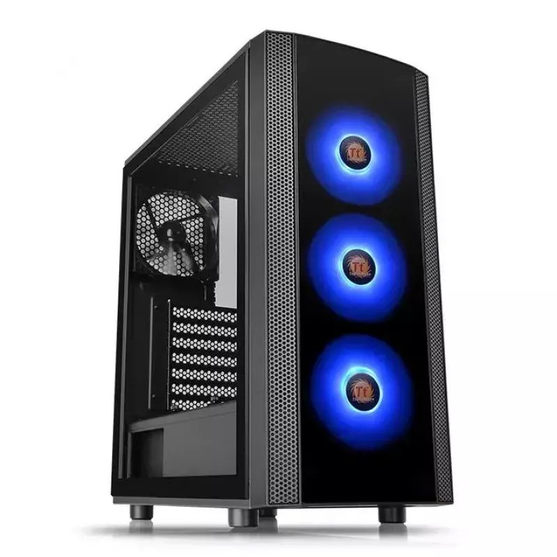 PC-Gehäuse Thermaltake Versa J25 TG RGB Midi Tower Schwarz
