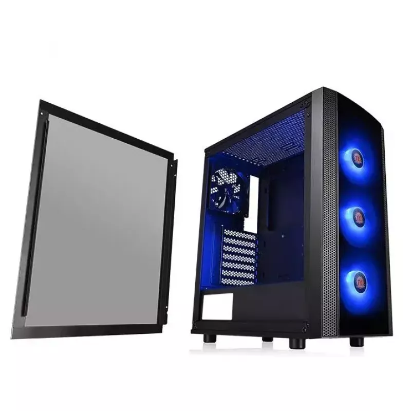 PC-Gehäuse Thermaltake Versa J25 TG RGB Midi Tower Schwarz