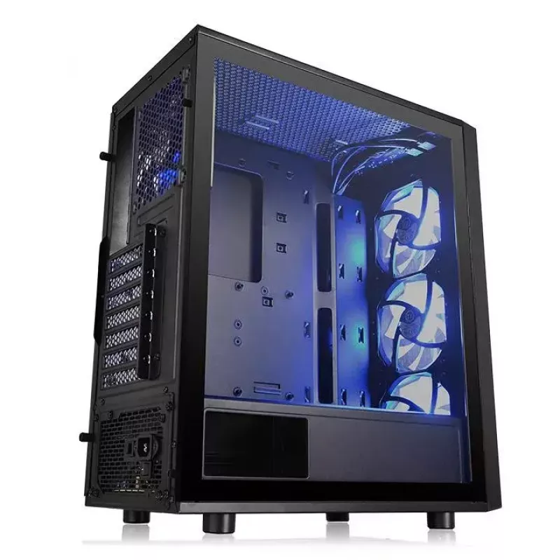 PC-Gehäuse Thermaltake Versa J25 TG RGB Midi Tower Schwarz