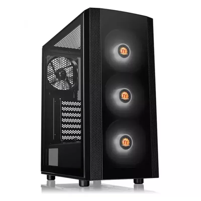 PC-Gehäuse Thermaltake Versa J25 TG RGB Midi Tower Schwarz