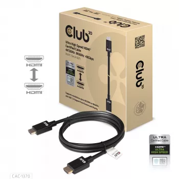 CLUB3D Ultra High Speed HDMI 4K120Hz, 8K60Hz Certified Cable 48Gbps M/M 1,5 m/4,92 ft
