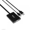 Club 3D CAC-1010-A aktiver DisplayPort-auf-Dual-Link-DVI-D-Adapter, DisplayPort 1.2a, USB-Stromversorgung, HDCP OFF, 0,6 m, Schwarz