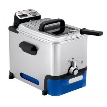 Tefal Oleoclean Pro Inox & Design FR8040 Single 3,5 l 2300 W Schwarz, Edelstahl
