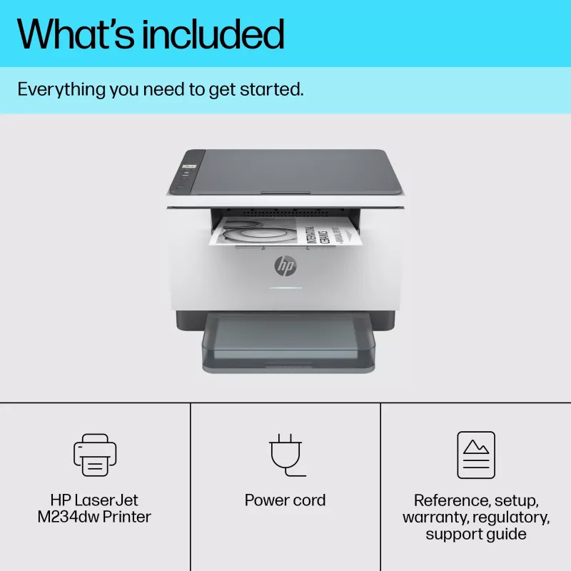 Multifunktions-Laserdrucker HP LaserJet MFP M234dw — Mono, A4, 29 ppm, Duplex, Wi‑Fi, Ethernet