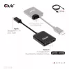 MST Hub DisplayPort 1.4 auf DisplayPort + HDMI 4K60Hz CLUB3D CSV-7220