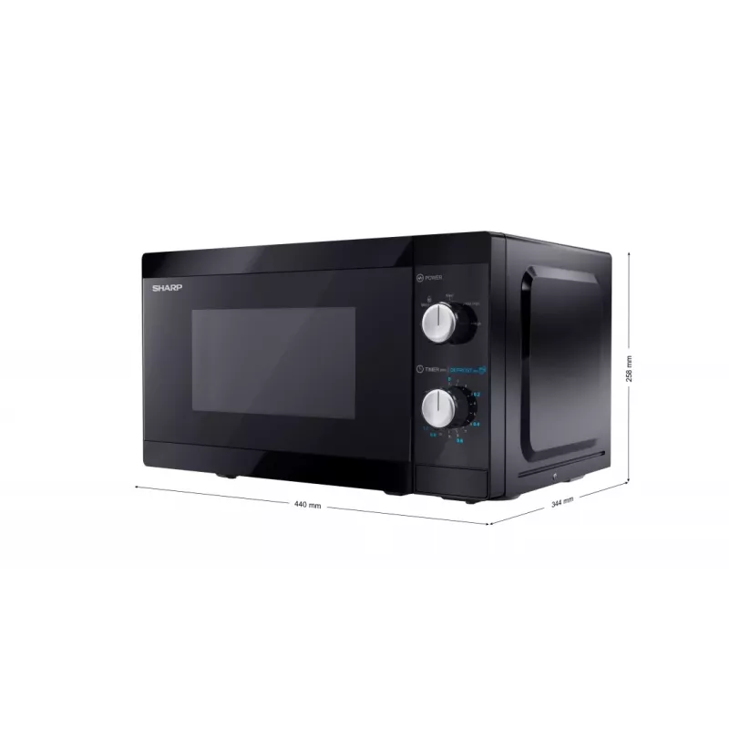 Sharp YC-MS01E-B Mikrowelle Schwarz Solo-Mikrowelle Arbeitsplatte 20 l 800 W