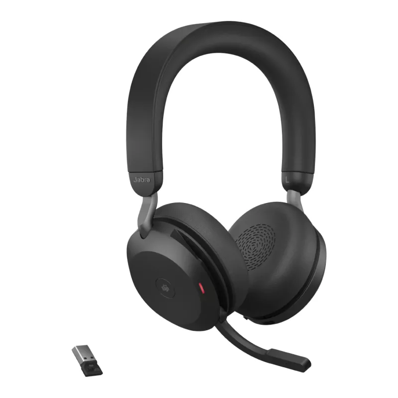 Jabra Evolve2 75 - USB-A MS Teams mit Tischständer - Schwarz