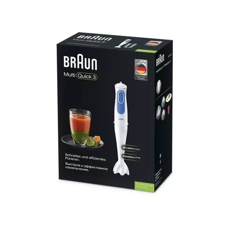 Braun MQ 3000 Smoothie 0,6 l Stabmixer 700 W Blau, Weiß