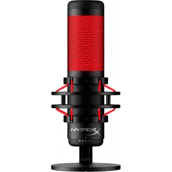 HyperX QuadCast - USB-Mikrofon (Schwarz-Rot) - Rote Beleuchtung