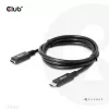 Club 3D CAC-1531 USB-C-Verlängerungskabel St./Bu., 1 m, USB 3.2 Gen 1, 5 Gbit/s, 60 W, 4K 60 Hz, schwarz