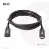 Club 3D CAC-1531 USB-C-Verlängerungskabel St./Bu., 1 m, USB 3.2 Gen 1, 5 Gbit/s, 60 W, 4K 60 Hz, schwarz