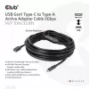 Club 3D CAC-1538 USB-C auf USB-A aktives Kabel, USB 3.2 Gen1 5 Gbit/s, Stecker/Buchse, 10 m, schwarz