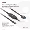 Club 3D CAC-1538 USB-C auf USB-A aktives Kabel, USB 3.2 Gen1 5 Gbit/s, Stecker/Buchse, 10 m, schwarz