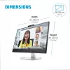 HP E-Series E27m G4 QHD USB-C Konferenzmonitor, 68,6 cm (27 Zoll), 2560 x 1440 Pixel, Quad HD, LCD, 5 ms, Schwarz