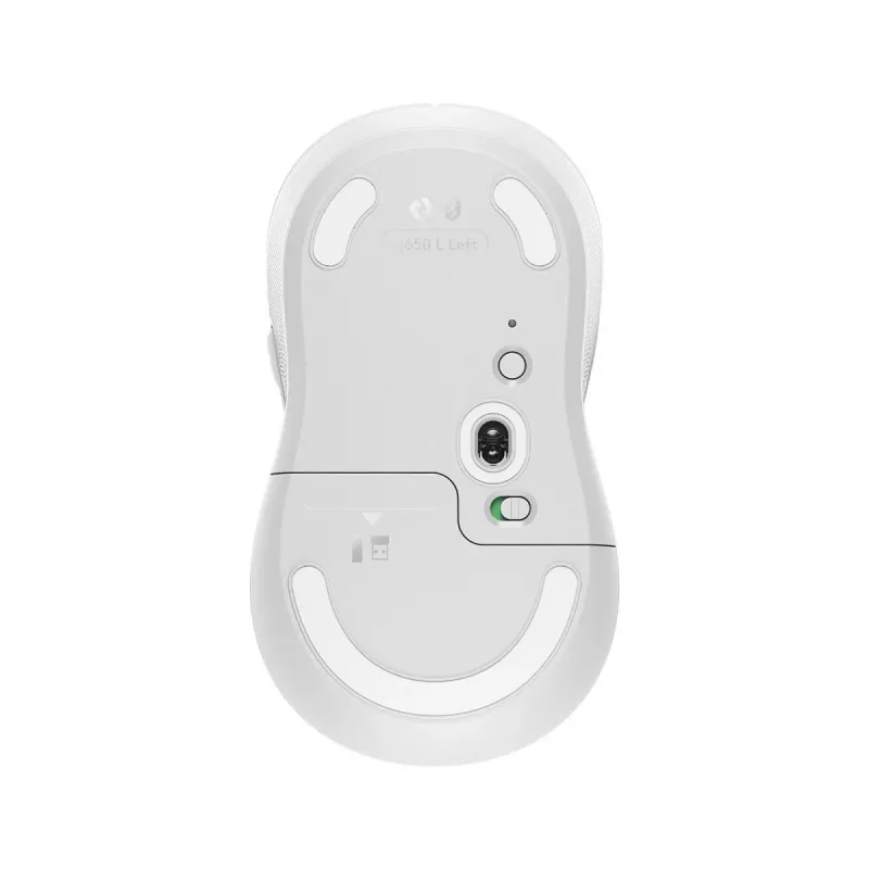 LOGITECH Signature M650 Kabellose Maus Off-White L Links