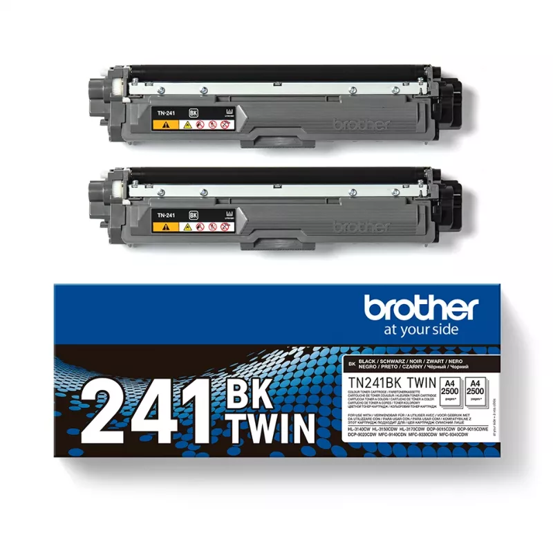 Brother TN-241BKTWIN Toner Doppelpack, Schwarz, 2 x 2500 Seiten