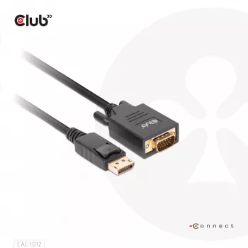 DisplayPort to VGA Kabel M/M CLUB3D CAC-1012 2m