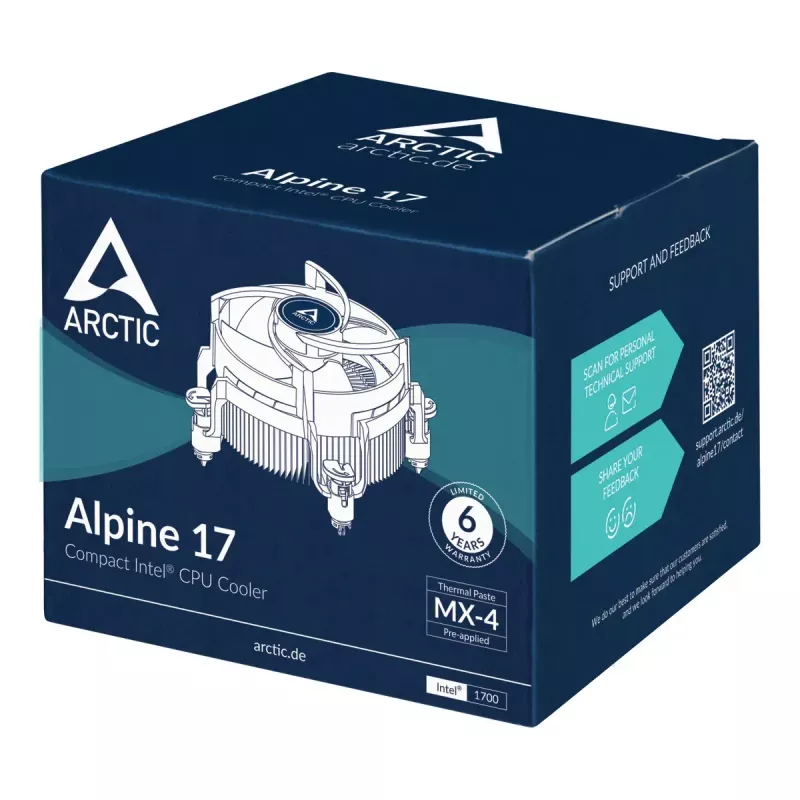 Luftkühler ARCTIC Alpine 17 Compact Intel CPU Kühler