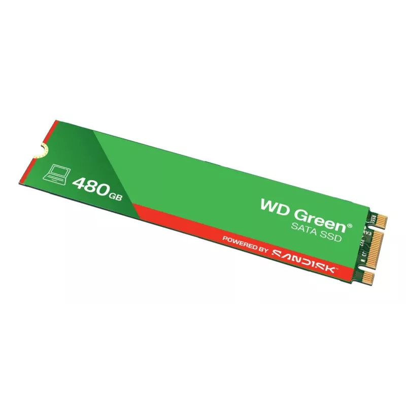 WESTERN DIGITAL SSD - WD Green - 480 GB - SATA 6 Gbit/s - M.2 2280 - MTTF 2,0 Mio. Stunden